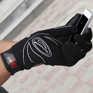 Herfst Winter winddicht Warm Fietsen Handschoenen Sport touchscreen handschoen Mannen Vrouwen Lederen Handschoenen