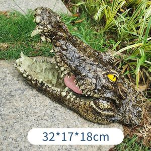 Thuis Yard Decoratie Krokodil Hoofd Binnenplaats Vijver Drijvende Dier Ornamenten Park Zwembad Simulatie Ornamenten Ambachtelijke
