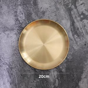 Gouden Ronde Opslag Plaat Sieraden Cosmetica Metalen Pallet Europese Desktop Decoratie Trays Decoratieve