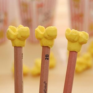 1Box Kawaii Voedsel Popcorn Gum Kinderen Briefpapier Meisje Speelgoed Potlood Correctie School Rubber Supplies Kids Gummen E7M9