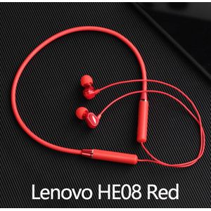 Originele Lenovo Bluetooth HE08 Dual Dynamische Nekband Draadloze Sport Hoofdtelefoon Upgrade 4 Speakers Hd Oproep Waterdichte Hd Mic