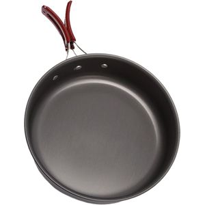 Outdoor Pan Koekenpan Draagbare Camping Pot Picknick Koekenpan Outdoor Kookgerei Koken Tools Voor Familie (Zwart)