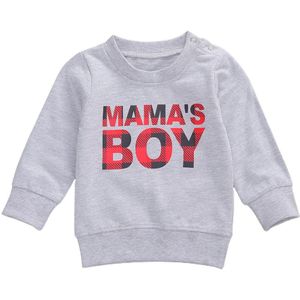 Baby & Kinderen Pasgeboren Baby Jongen Meisje Sweatshirt Herfst Lente Zwart Wit Brief Print Lange Mouwen Tops Sweatshirt 0-24M