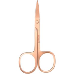 Stainless Steel Beauty Scissors Beauty Makeup Tools Small Scissors Round Head Nose Hair Scissors Curved Pointed Eyebrow Trimmer