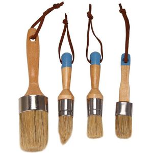 Bmby-Krijt En Wax Pure Borstels-Hand Made Multi-Gebruik Borstels-Complete Set (4 borstels)