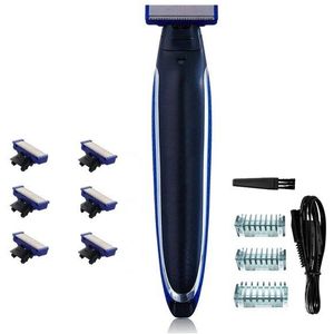 Scheermes Usb Oplaadbare Mannen Wasbare Oplaadbare Elektrische Scheerapparaat Elektrisch Scheren Baard Trimer Machine