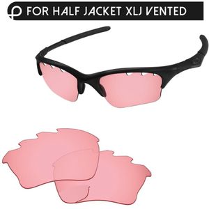 Papaviva Crystal Roze Vervanging Lenzen Voor Half Jacket XLJ Vented Zonnebril Frame 100% UVA en UVB Bescherming