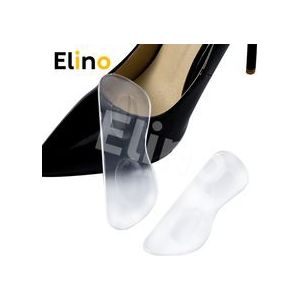 Elino Silicagel Hak Stickers Inserts voor Dame Hoge Hakken Zachte Ademende Anti-slip slijtvaste Schoen Pad binnenzool Transparante