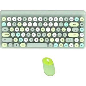 Spel Toetsenbord Usb Draadloze Mix Kleur Ronde Keycap Afneembare Sleutel Muis Spel