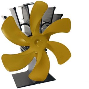 Zwart Haard 6 Blades Warmte Aangedreven Kachel Fan Log Hout Brander Ecofan Rustig Thuis Haard Ventilator Efficiënte Warmteverdeling