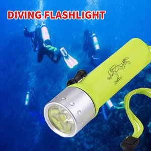 Professionele Led Waterdichte Scuba Diver Duiken Zaklamp Onderwater Flash Light Torch