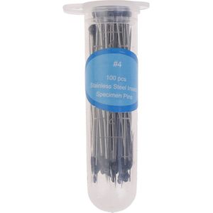 100Pcs Rvs Specimen Naald Insect Pinnen Met Plastic Doos Voor School Lab Onderwijs Entomologie Body Dissectie Decor