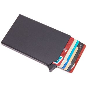 Weduoduo Blokkeren Portemonnee RFID Credit Card Houder Zwart Kaarthouder Aluminium Slim Metal Card ID Houder