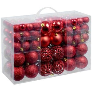 100 Stks/doos Kerstballen Onbreekbaar Opknoping Xmas Boom Ornamenten Wedding Party Home Decoratie Jaar