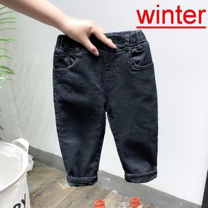 Jongens Broek Meisjes Jeans Winter Dikke Fluwelen Warme Lange Broek Meisjes Stretch Jeans Voor 2-6 Jaar Jongens Dikker plus Fluwelen Broek