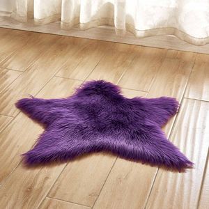 Ster Vis Vormige Grond Mat Furry Kunstmatige Kussen Warm Pluche Floor Tapijten Faux Fur Gebied Mat Voor Woonkamer Slaapkamer home Decor