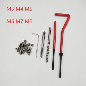 M3 M4 M5 M6 M7 M8 Auto Pro Coil Boor Tool Metrische Draad Reparatie Insert Kit Voor Helicoil Auto Reparatie gereedschap Grof Crowbar