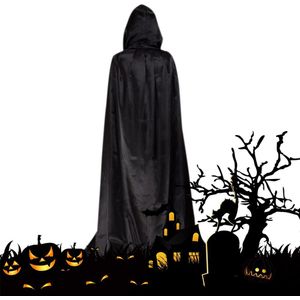 Halloween Cape Cosplay Kostuum Hooded Cloak Vampires Heksen Gewaad Zwart Halloween Creatieve Gaven