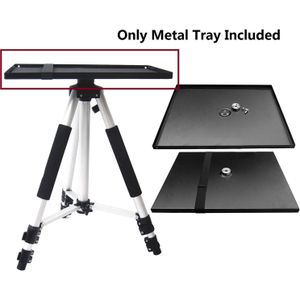 Besegad 34X24 Cm Universal Metal Tray Stand Glasplaat Platform Houder Voor 3/8 Inch Statief Projectoren Monitoren laptops Stand Mount