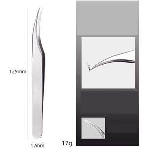 Rvs Wimpers Pincet Professionele Voor Wimpers Extension Sliver Decor Anti-Statische Wenkbrauw Pincet Wimper Extension