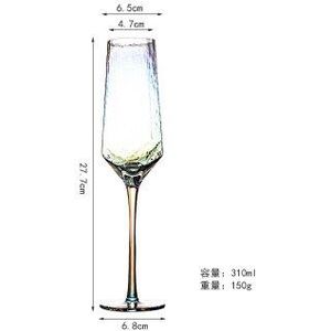 Colorfulcreative Glas Wijn Glazen Huis Gehamerd Beker Rode Wijn Glas Diamant Champagne Glas Wijn Bril