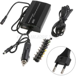 Universele 8 X Tip Connectors Ac/Dc Naar Dc Inverter Car Charger Voeding Adpter Cord Voor Laptop Ons/Eu Plug
