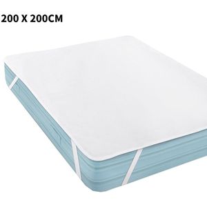 Badstof Waterdicht Laken Voor Matras Pad & Topper Met Band Bed Protector Waterdichte Matrasbeschermer 200X200 cm