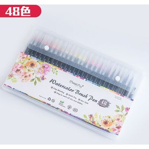 Water Kleur Pen Aquarel Borstel Pennen Art Marker Pennen Voor Tekening Kleuren Boeken Manga Kalligrafie School Waterbasis, Wasbaar