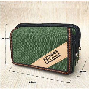 Universal Canvas Horizontal package Mobile Phone Bag For Samsung/iPhone/Huawei/HTC/LG/Xiaomi Wallet Belt Waist Case Pouch Pocket