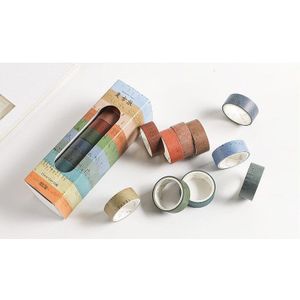 10 Stks/partij Washi Tape Set Raster Masking Tape Vintage Washitape Leuke Cintas Decorativas Briefpapier Plakband Gekleurde Papeleria