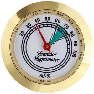 43 Mm Duurzame Hoge Nauwkeurigheid Ronde Kalibreren-Staat Gouden Frame Hygrometer Sigarenhumidor Gitaar Viool Care Tools