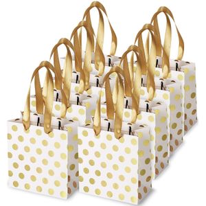 Kleine Bags Met Lint Handgrepen Gold Mini Bag, Voor Verjaardag Bruiloften Kerst Feestdagen Afstuderen Baby Douches