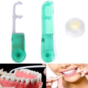 30 Metersgreen Rager Draad Tandheelkundige Voor Flosser Ingebouwde Spool Wax Vervanging Draad Dental Floss Tandenstokers