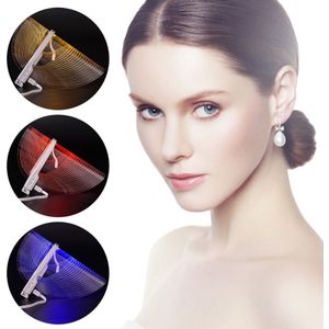 Licht 3 Kleuren Led Gezichtsmasker Vrouwen Gezicht Beauty Gezichtsverzorging Led Masker Therapie Licht Whitening Verstevigende Huid Rimpel verwijdering