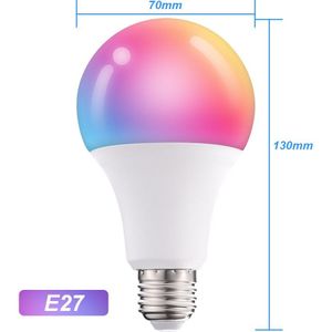 Tuya Bluetooth Rgb Led Lamp App Controle 15W E27 B22 Dimbare Lamp AC110V 220V Kleur Veranderende Smart Light voor Thuis Decoratie