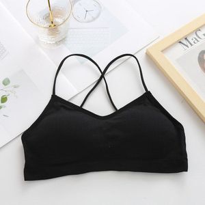 Holle Schoonheid Terug Yoga Beha Voor Vrouwen Ademend Gewatteerde Sportbeha Naadloze Draadloze Sport Ondergoed Dunne Strap Crop Top Beha