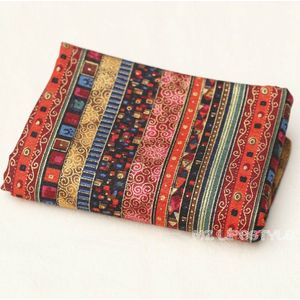 100*140 cm breedte vintage Afrikaanse Katoen Linnen stof DIY Handgemaakte Textiel Naaien Patchwork katoen voor tassen