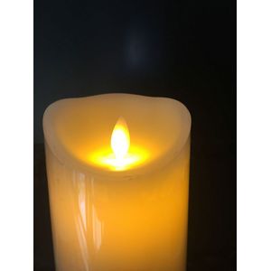 25cm (H) flickering Vlamloze Pillar LED Kaars Licht afstandsbediening moving wick gesmolten rand Wedding Xmas Party 10CM (Dia.) -AMBER