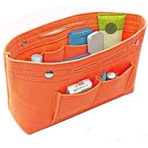 Vrouwen Meisje Draagbare Vilt Purse Handtas Bag Organizer Insert Multi Pocket Make Storage