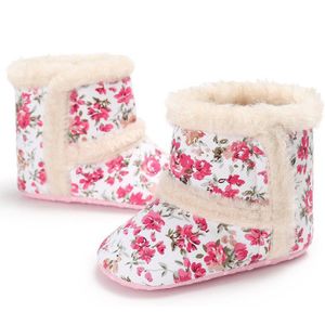 Katoen Stof Winter Snowboots Baby Schoenen Laarzen Meisjes Baby Peuters Pasgeboren Zachte Pluche Fleece Warme Schoenen Voor Meisjes BS059