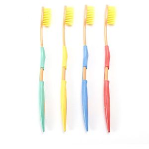 Nano Borstel 4 Stuks Bamboe Houtskool Tandenborstel Thuis Dubbele Ultra Zachte Tandenborstel