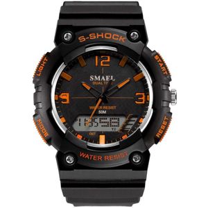 Mode Sport Horloge Mannen Water Resistant Led Quartz Wrsit Horloge Mannen Klok Digitale Sport Horloges 1539C Mannen Horloge Met datum