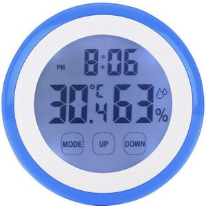 4 Kleuren Plastic Digitale Lcd Temperatuur Vochtigheid Tijd Functie Wandklok Indoor Weerstation Meter Tester Backlight Klokken