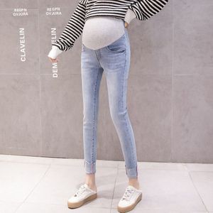 Zwangere Vrouwen Broek Dames Grote Size Abdominale Jeans Herfst Mode Elastische Leggings Moederschap Hoge Taille Broek