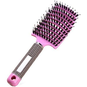 Haar Hoofdhuid Massage Kam Meisjes Haarborstel Varkenshaar Nylon Vrouwen Nat Krullend Ontwarren Haar Borstel Voor Salon Kappers Styling Tools