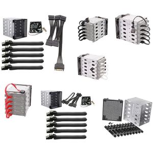 5 Bays 3.5 Inch Sata Hard Drive Backplane Koeler Kooi In 3X 5.25Inch Drive Bay (Interne Kooien), met Sata Datalijn