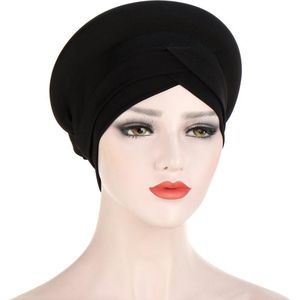 Donut Tulband Caps Voor Vrouwen Chemo Hoed Islamitische Katoen Hoofddoek Hoed Vrouwelijke Hoofdband Tulbanden Moslim Cap Vrouwelijke Headwraps Hoed