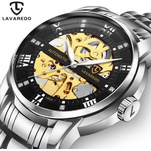 Lavaredo Top Luxe Retro Rvs Mannen Kijken Sport Waterdichte Automatische Mechanische Skeleton Horloges Cool A5