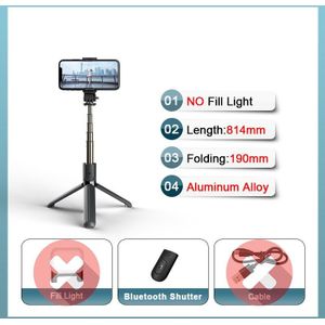 FANGTUOSI 2022 Aluminum Wireless bluetooth selfie stick foldable mini tripod With Fill light shutter control for IOS Android