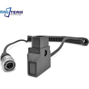 D-Tap Naar Hirose 4 Pin Connector Power Kabel Spiraal Krulsnoer voor ZOOM F8 F4 Geluid Apparatuur Apparaat 688 633 644